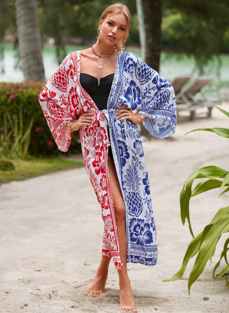 Beach Printed Robe Sunscreen Cover