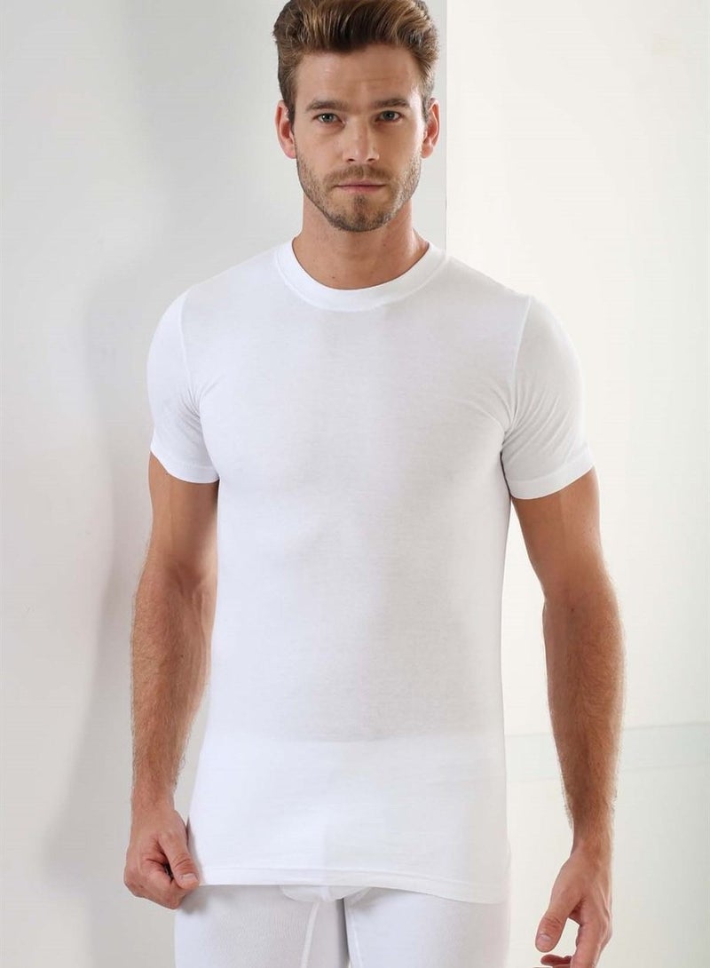 ARMA Men's White Cotton Round Neck T-Shirt Undershirt Made in Turkey(PACK OF 6)(XXL)