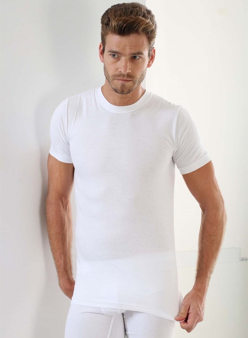 ARMA Men's White Cotton Round Neck T-Shirt Undershirt Made in Turkey(PACK OF 6)(XXL)