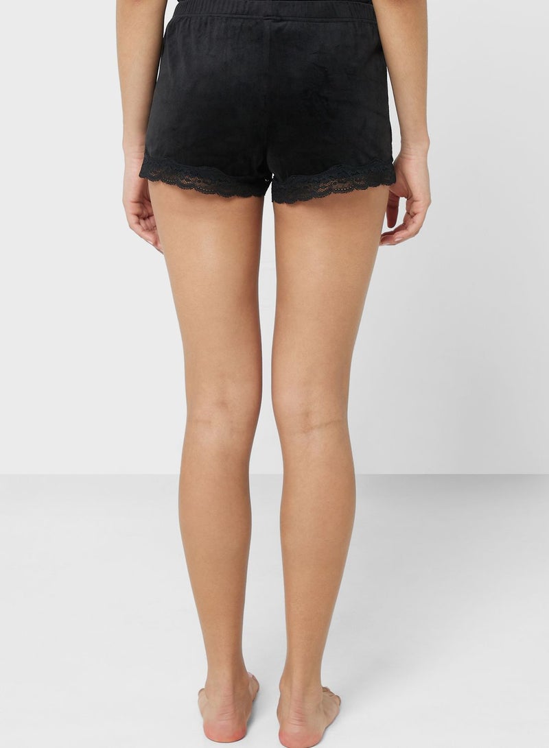 Lace Detail Pyjama Shorts