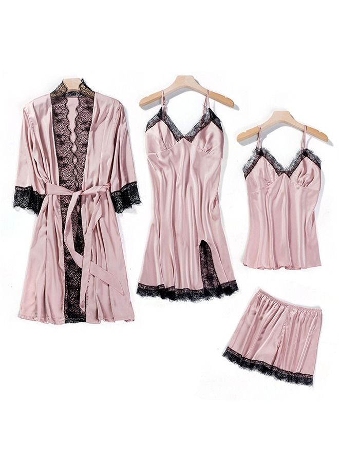 4 Piece Pajama Set For Women Nightgown