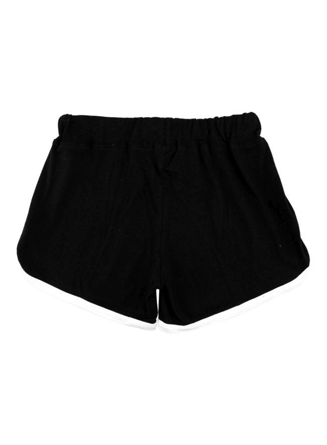 Mid Rise Shorts Black/White