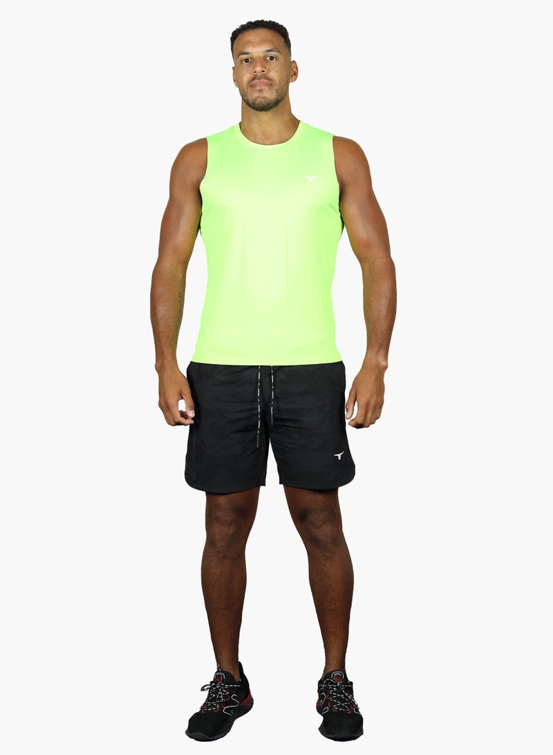 LiftRift Sleeveless Men's Slim Fit Tank Top - Yellow