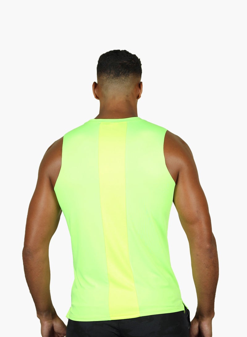 LiftRift Sleeveless Men's Slim Fit Tank Top - Yellow