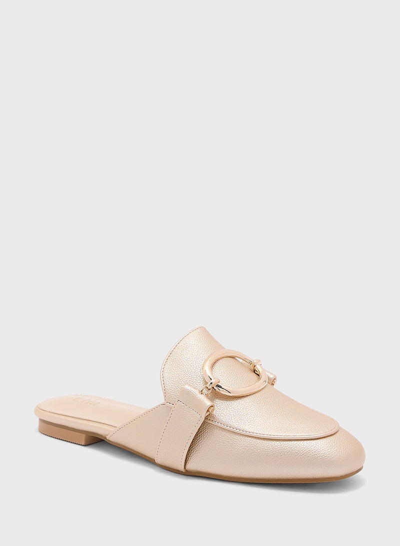 Oval Trim Detail Slip On Shoe