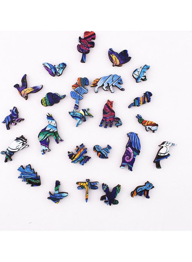 200-Piece Animal Shaped Wooden Jigsaw Puzzle