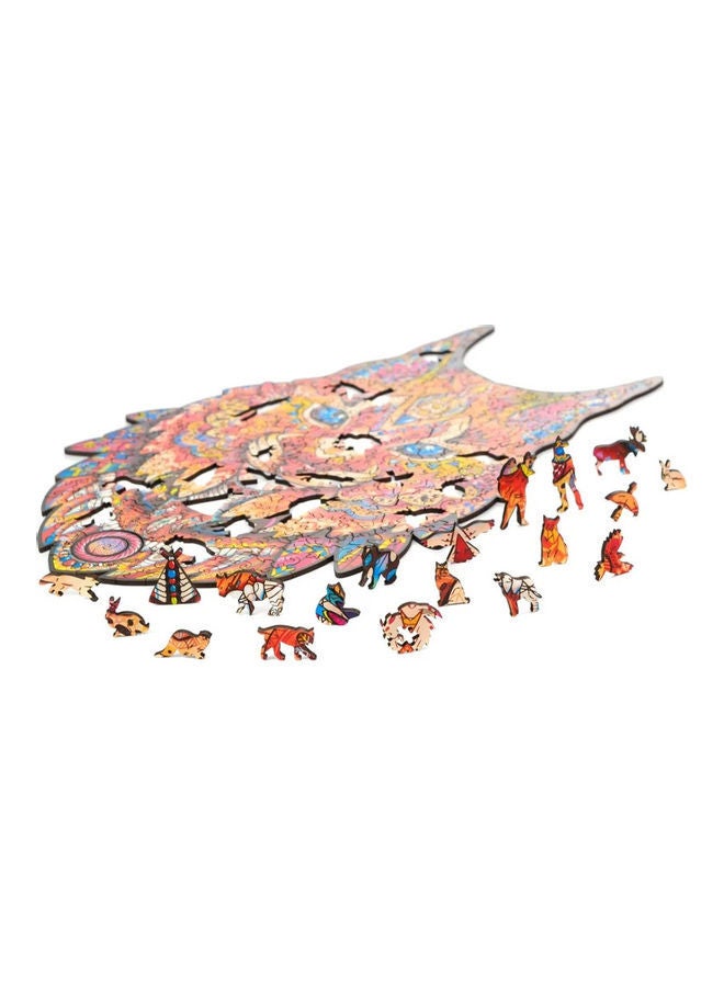 122-Piece Animal Shaped Wooden Jigsaw Puzzle Set