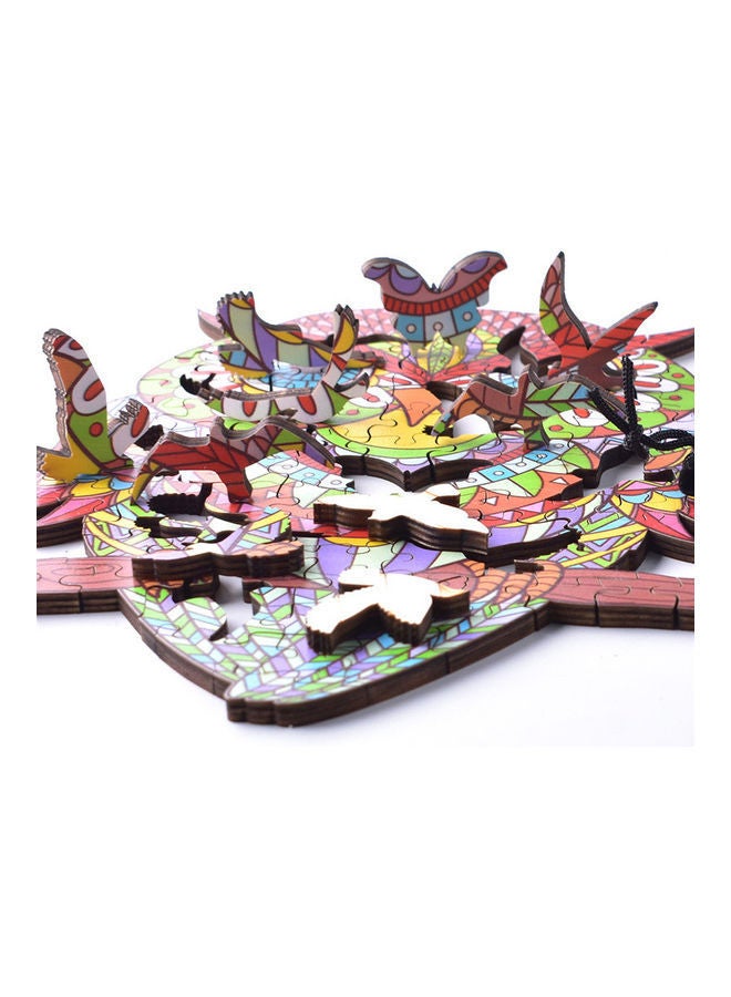 92-Piece Animal Shaped Wooden Jigsaw Puzzle Set