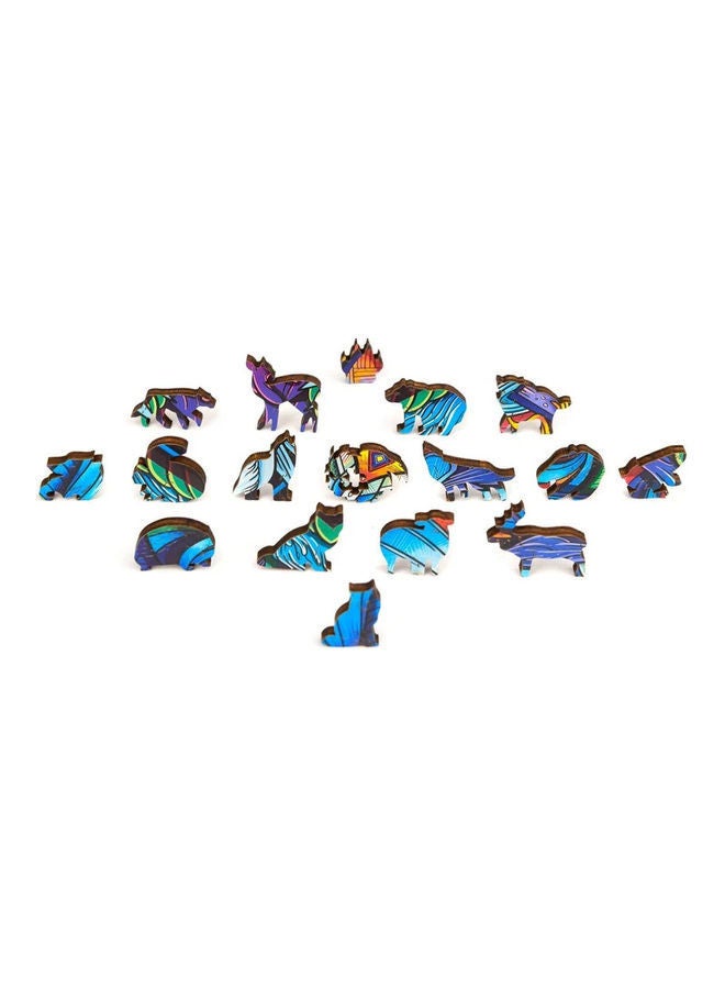 187-Piece Animal Shape Wooden Jigsaw Puzzle