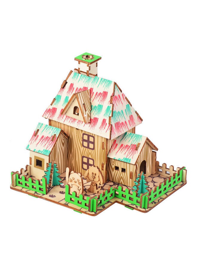 DIY 3D Wooden Wonderful Wizard Hut Puzzle 13.8x16.7x14.5cm