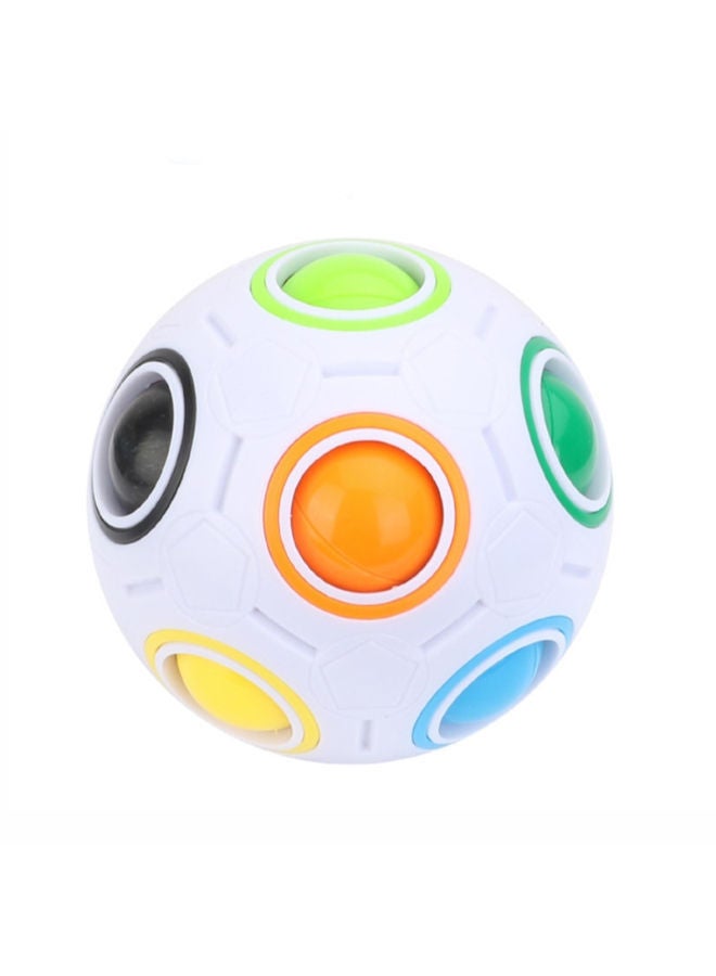 2-Piece Rainbow Football Ball Shape Magic Puzzle