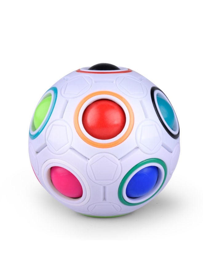 2-Piece Rainbow Football Ball Shape Magic Puzzle