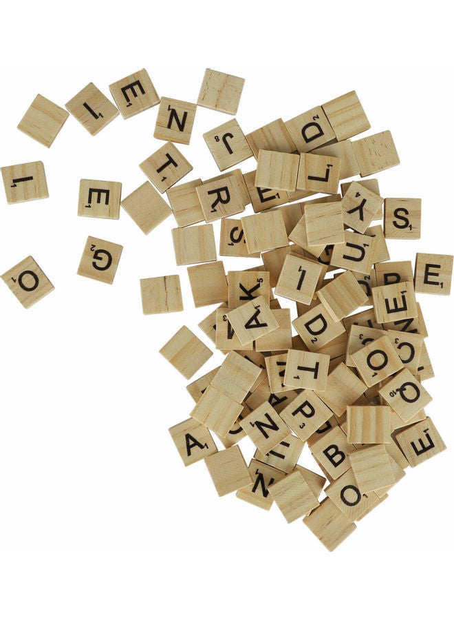 100-Piece Wooden Replaceable Board Letter Educational Toy
