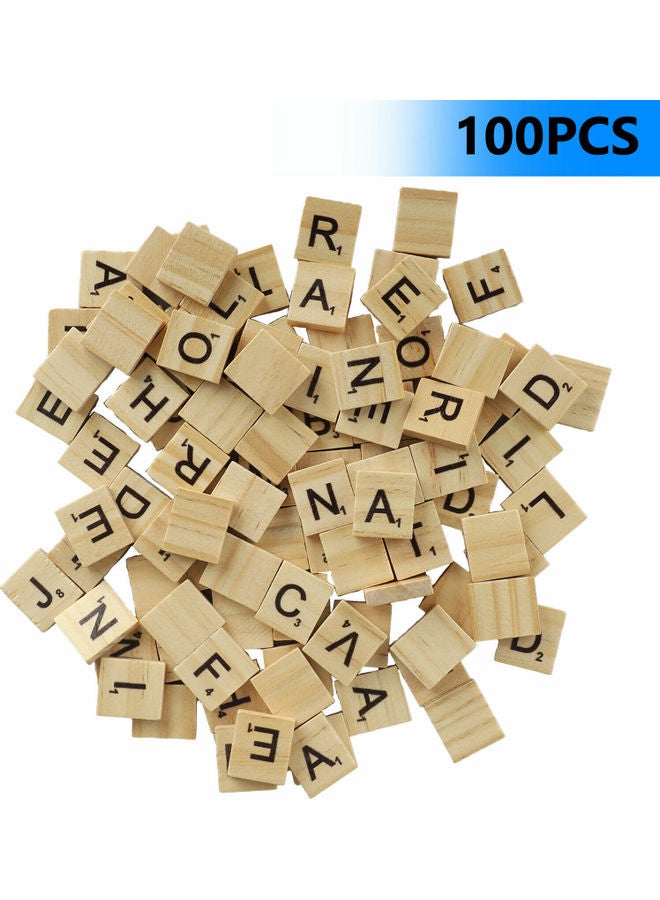 100-Piece Wooden Replaceable Board Letter Educational Toy