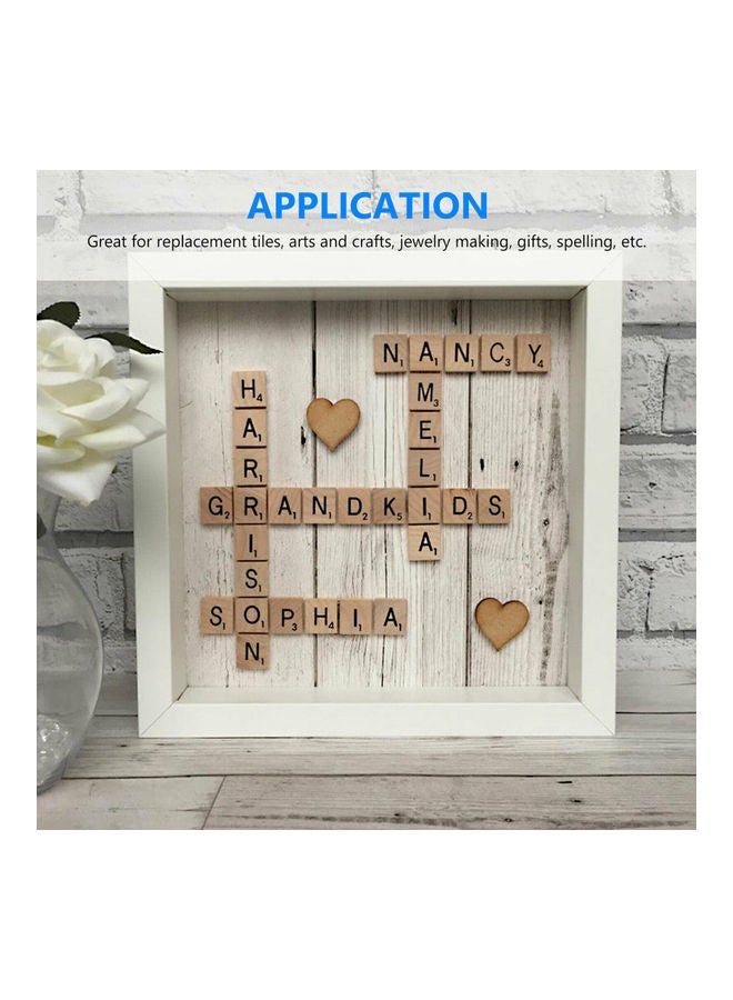 100-Piece Wooden Replaceable Board Letter Educational Toy