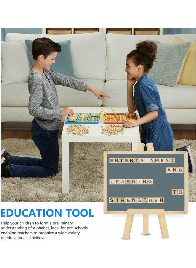 100-Piece Wooden Replaceable Board Letter Educational Toy