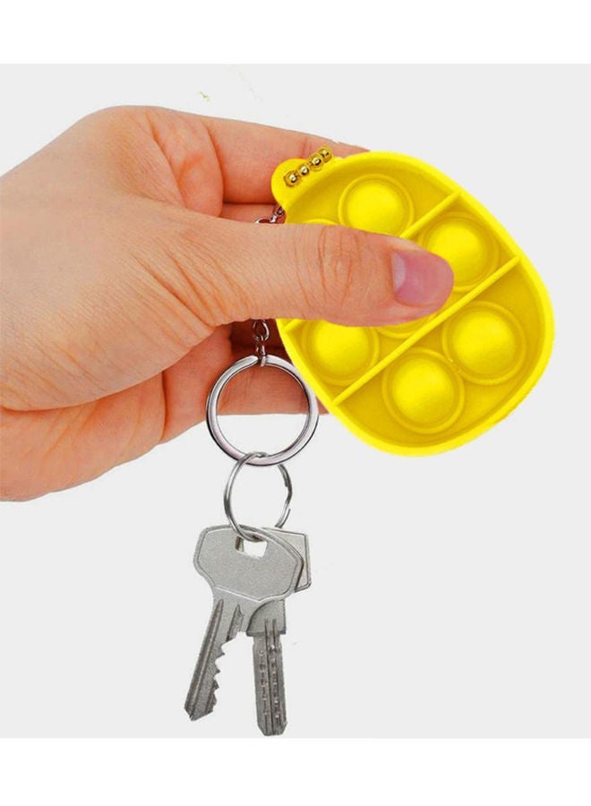 Mini Push Pop It Bubble Sensory Fidget Toy Keychain 10x10x2cm