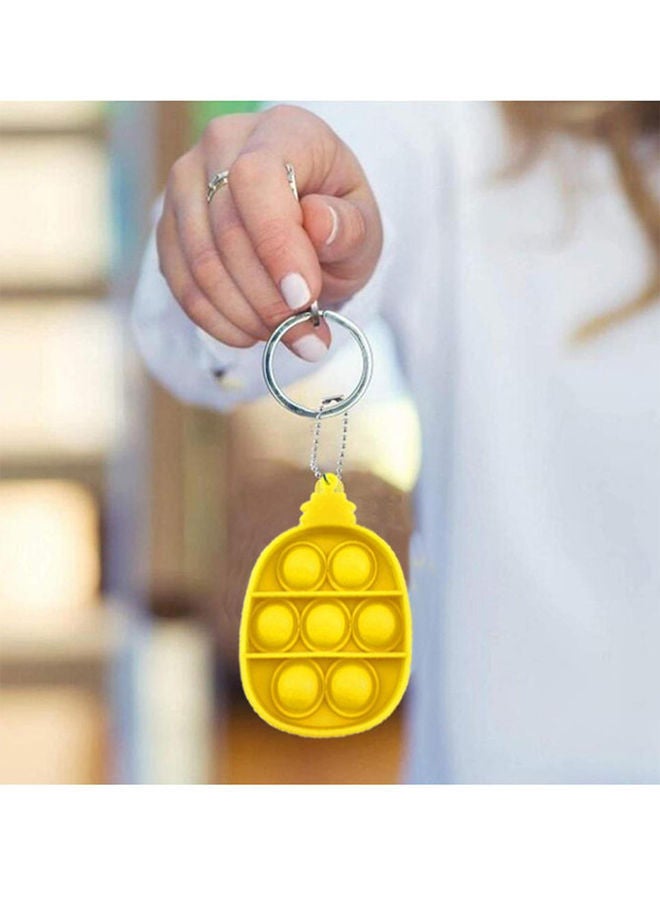 Mini Push Pop It Bubble Sensory Fidget Toy Keychain 10x10x2cm