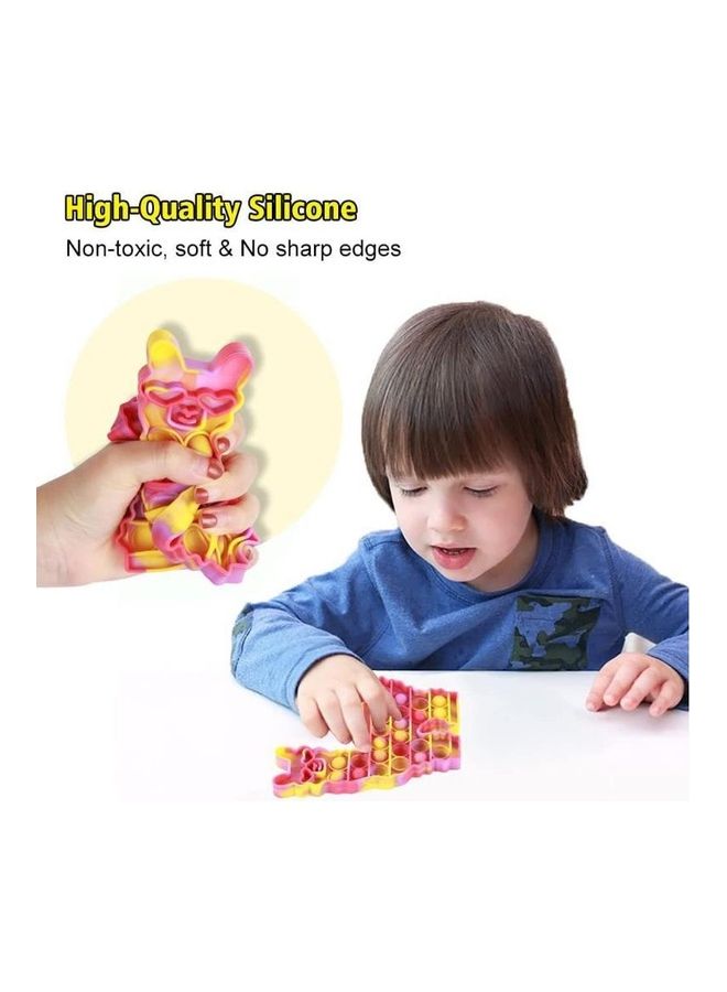 Fidget Pop Llama Silicone Bubble Sensory Anxiety Reliever decompression Squeeze Toy 6.3 X 5.5 0.59inch