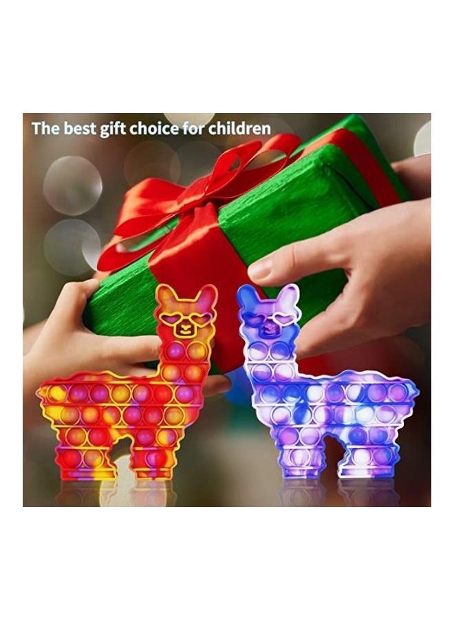 Fidget Pop Llama Silicone Bubble Sensory Anxiety Reliever decompression Squeeze Toy 6.3 X 5.5 0.59inch