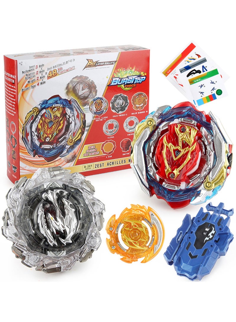 Beyblade Toy Boxed Battle Beyblade With Launcher Beyblade Toy (Fire/B201-D box)