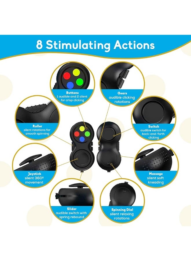 PILPOC Fidget Pad - Fidget Controller Toy for Highly Increased Focus, Reduced Stress, Anxiety, ADHD Clicker, Fidget Clicker, Controller Fidget Toy, Fidget Remote Control, Kids Toy Controller Sensory