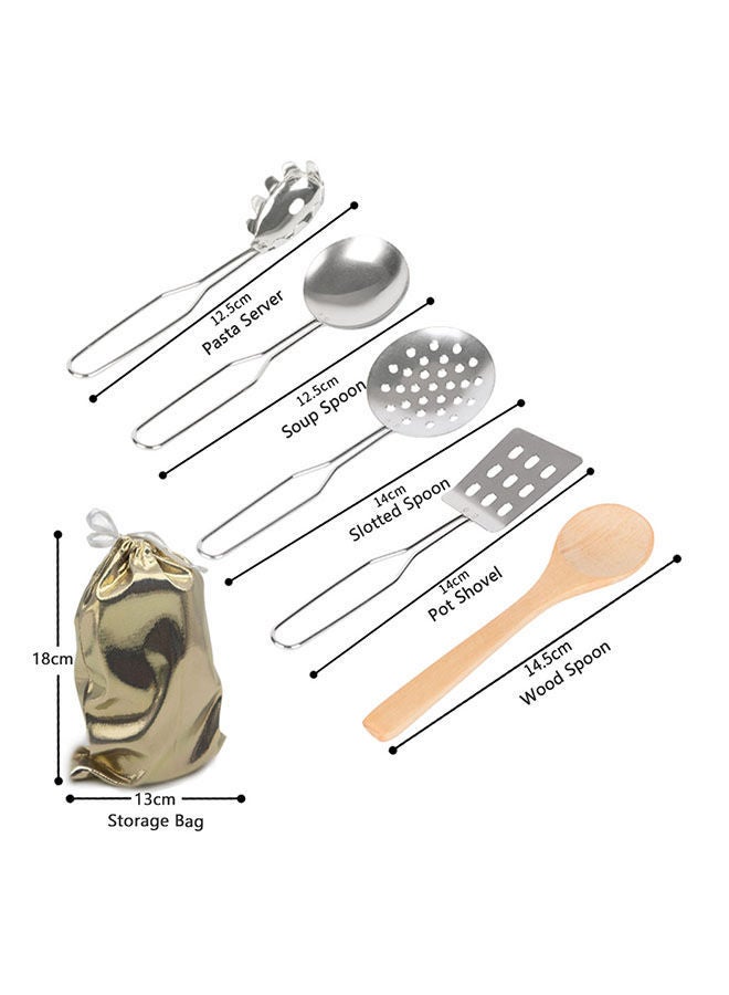 12-Piece Stainless Steel Kitchen Toy Set
