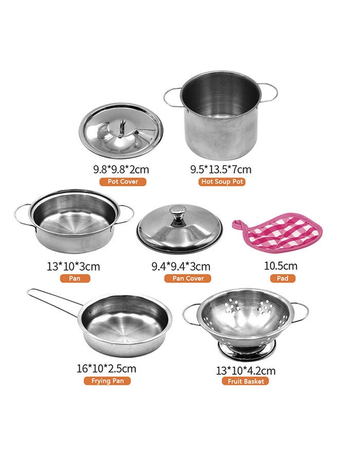 12-Piece Stainless Steel Kitchen Toy Set