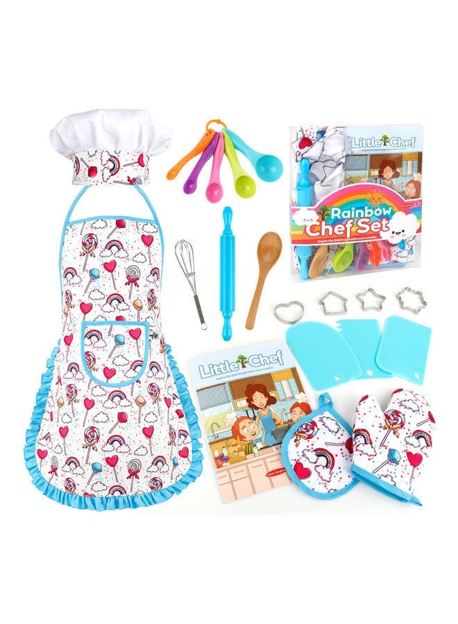 20-Piece Pretend Kitchen Chef Play Set 28x2.8x23.5cm