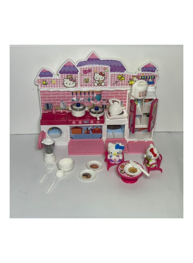 Little Chef Cat Mini Kitchen Toys And Accessories Playset
