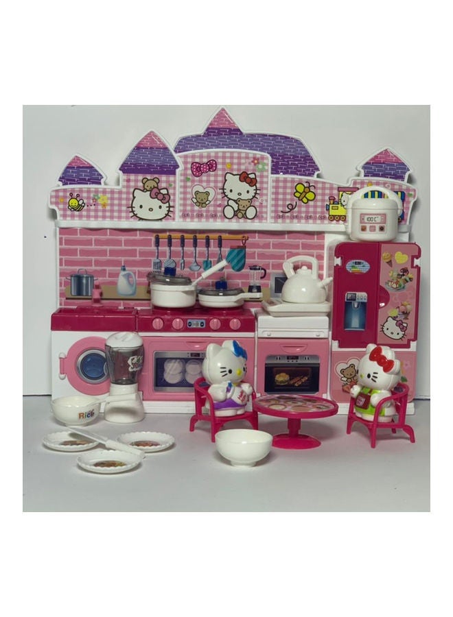 Little Chef Cat Mini Kitchen Toys And Accessories Playset