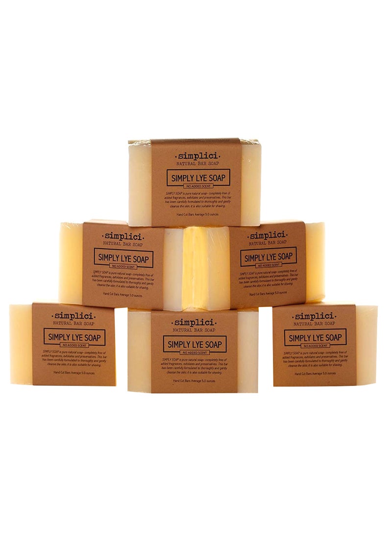 6-Piece Simply Lye Soap Set Yellow 6 x 141grams