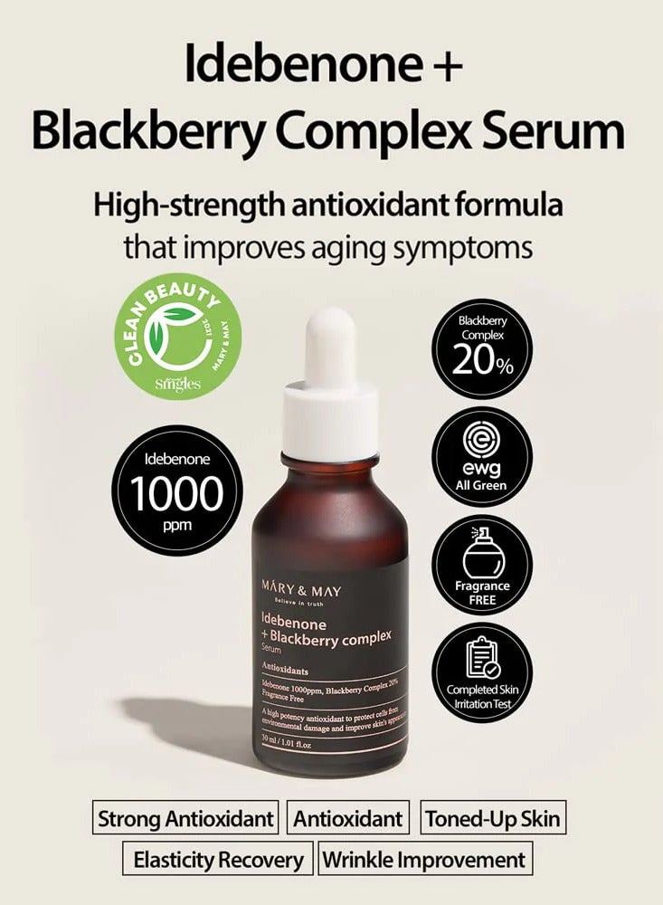 Mary & May Idebenone + Blackberry Complex Serum 30ml