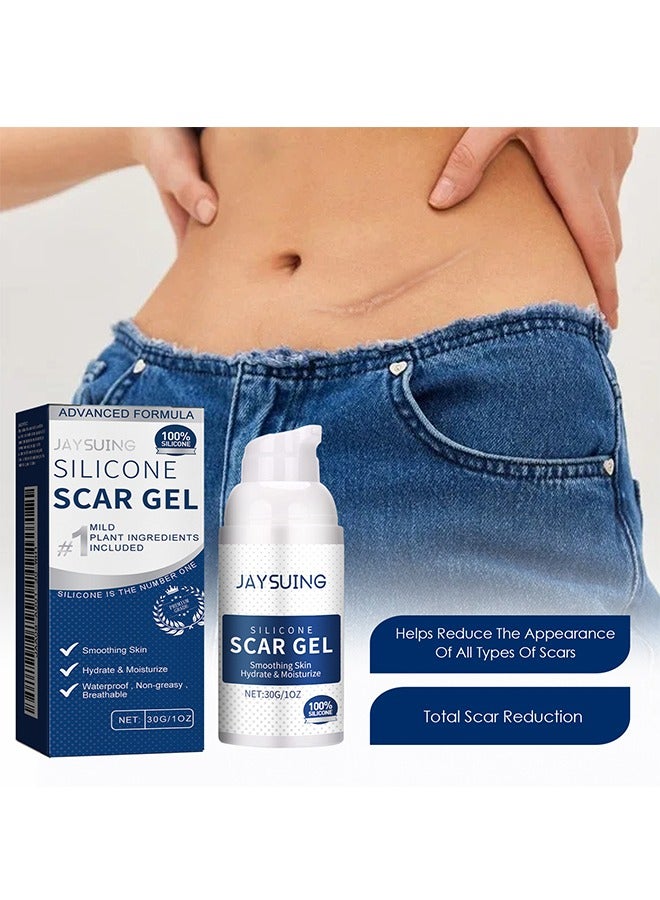 Silicone Scar Gel ,Scar Removal,Scar Treatment, Scar Removal Cream for C-Section, Stretch Marks, Acne, Surgery, Effective for Both Old and New Scars 30g