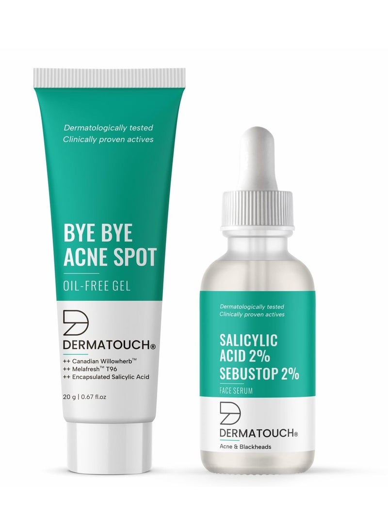 DERMATOUCH Acne Soothing Kit | For Acne & Acne Spots Reduction | For Blackheads Reduction | Specially For Acne Prone & Oily Skin | For Both Men & Women