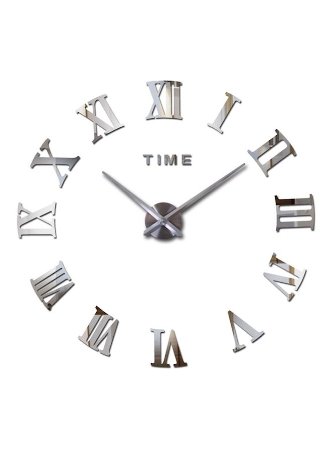 Panoramic Wall Clock Silver