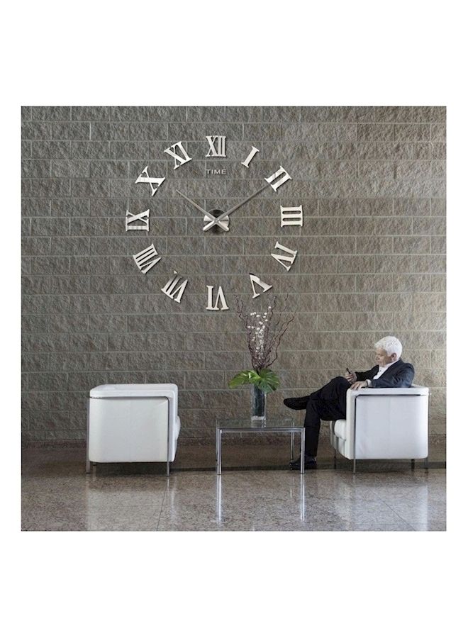 Panoramic Wall Clock Silver