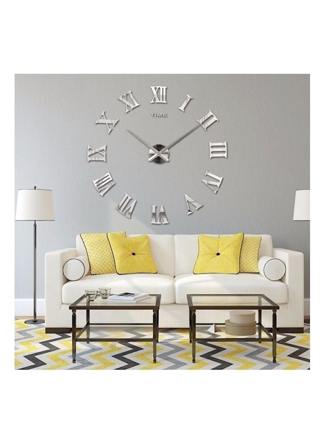 Panoramic Wall Clock Silver
