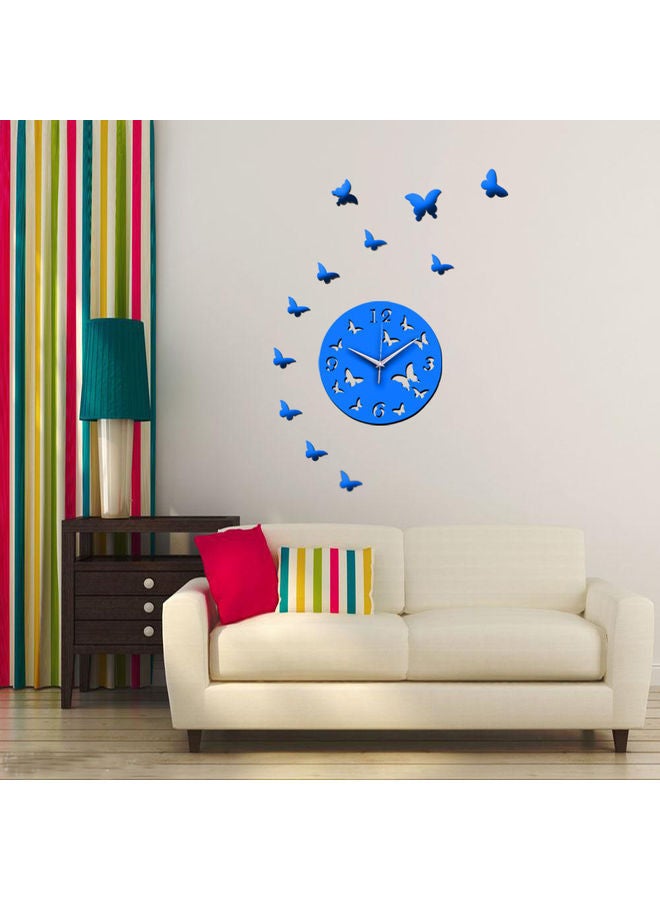 Creative DIY Wall Clock Blue 25cm