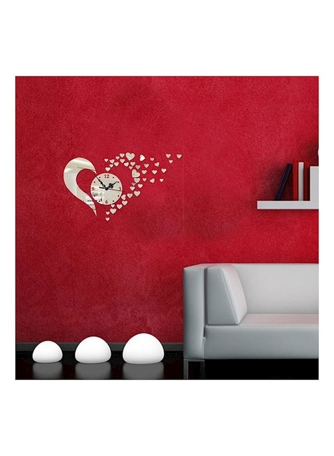 Acrylic Analog/Digital Wall Clock White