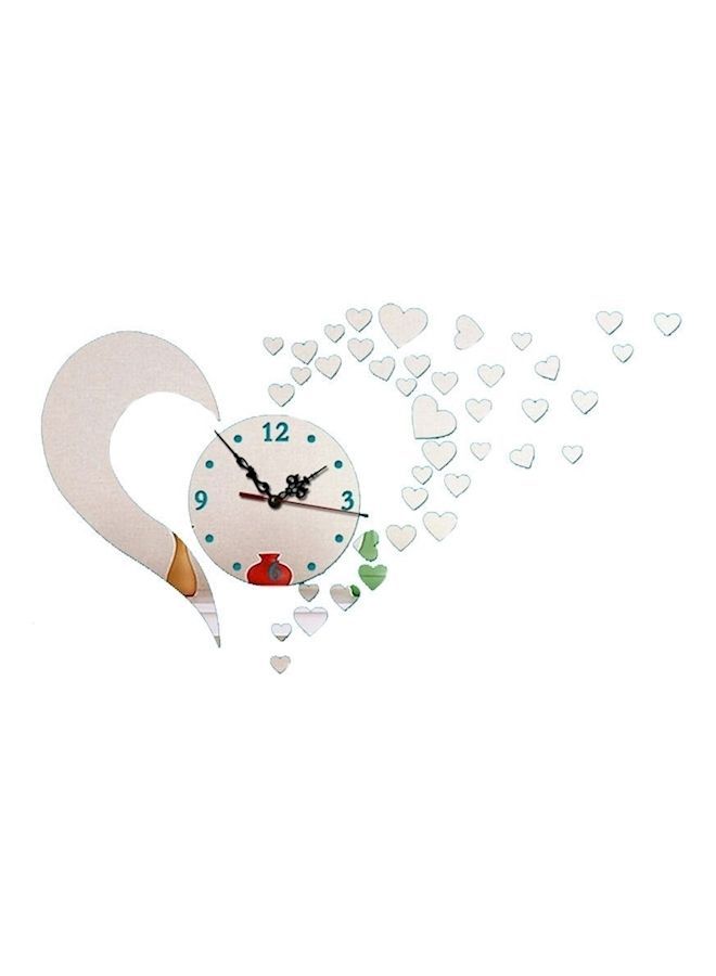 Acrylic Analog/Digital Wall Clock White