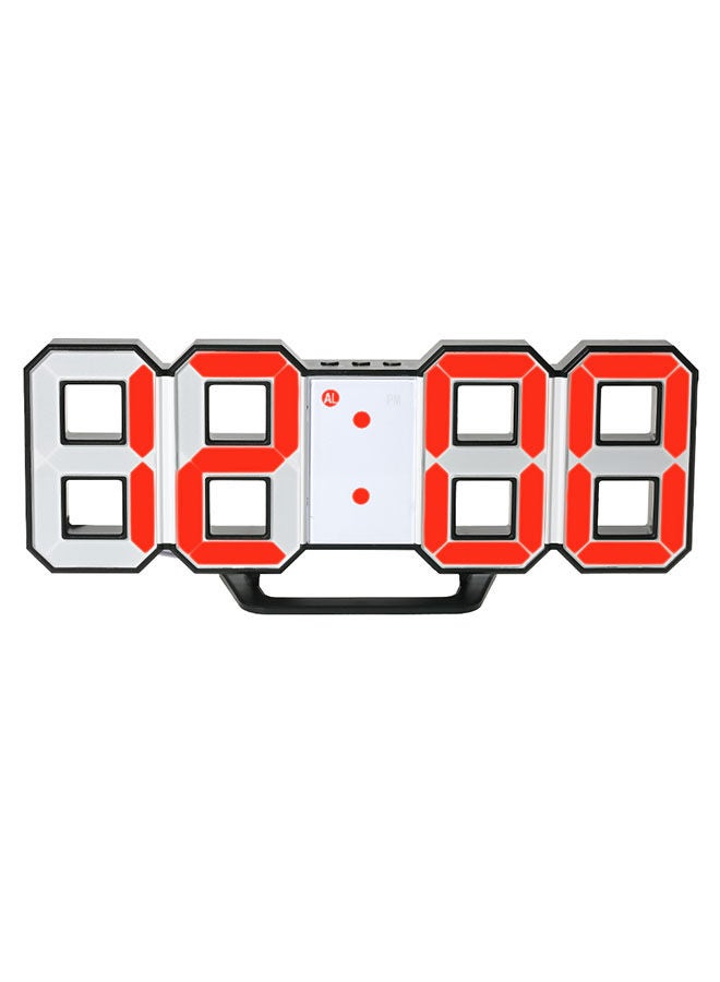 Multifunctional Large LED Digital Wall Clock Red/White 1centimeter