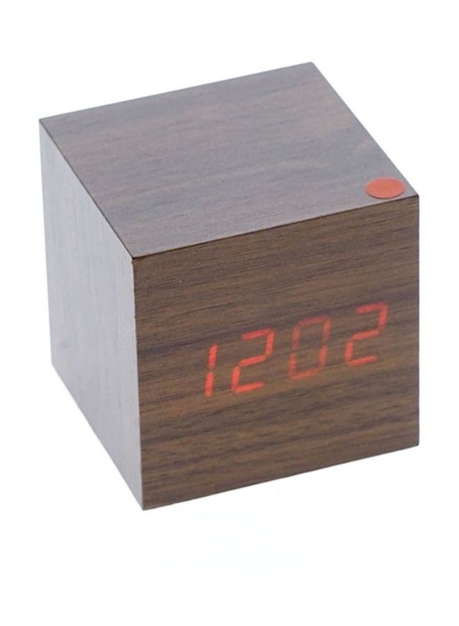 Petite Delicate Fashion Digital Mini Led Wooden Clock Black