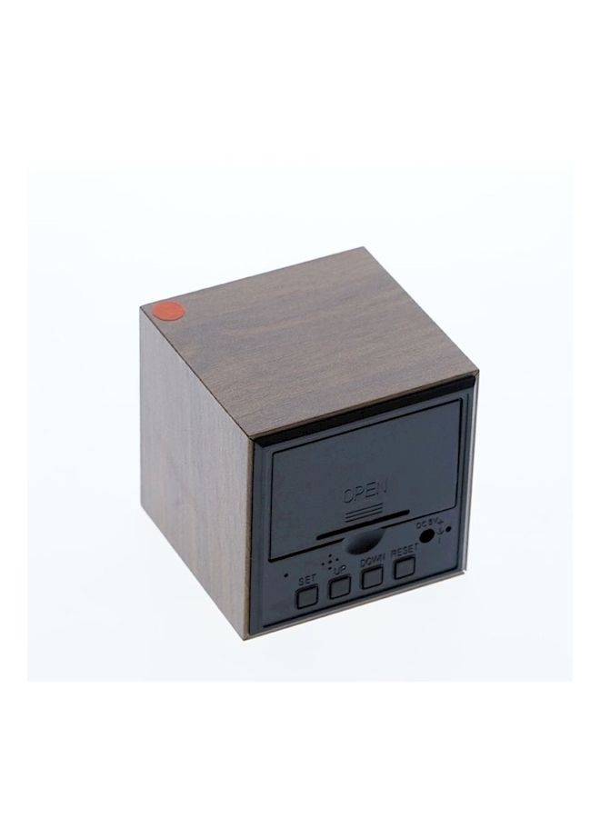 Petite Delicate Fashion Digital Mini Led Wooden Clock Black
