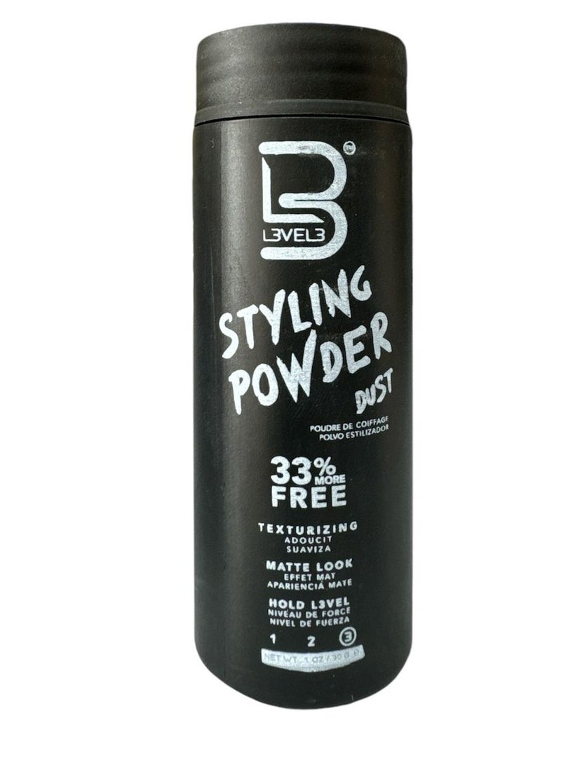 Level 3 Styling Powder - Natural Look Mens Powder - Easy to Apply with No Oil or Greasy Residue (Small - 30 Grams)