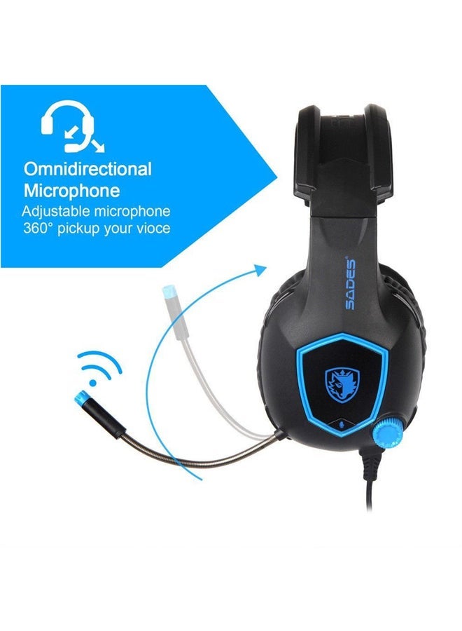 SA-818 Stereo Gaming Wired Headphone For Xbox One/PS4/PC/Laptop/Mac/iPad/iPod
