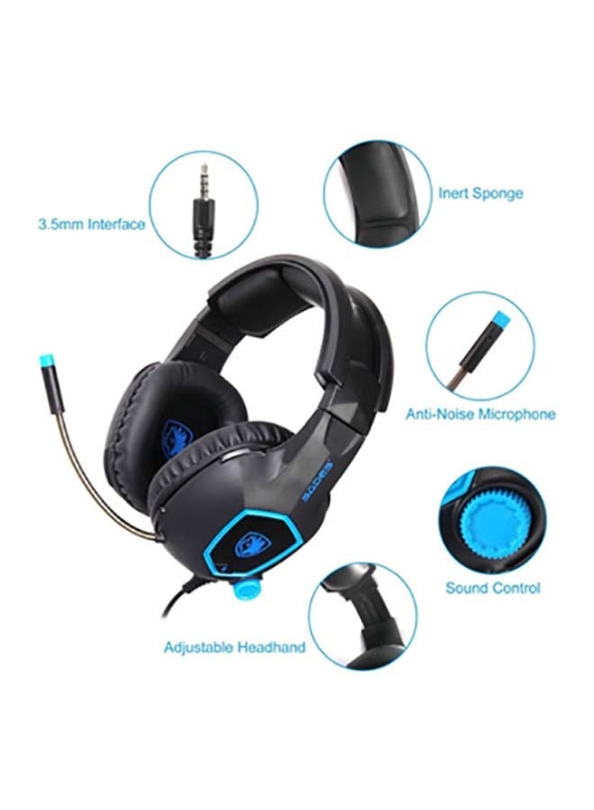 SA818 Over-Ear Gaming Wired Headset With Mic