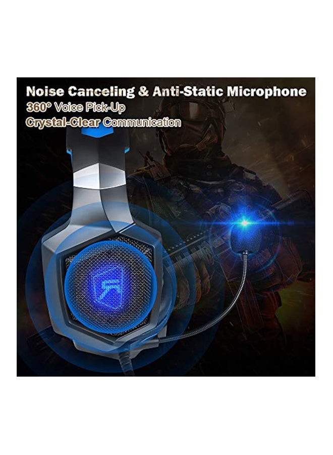 Wired Stereo Over-Ear Gaming Headphones With Mic