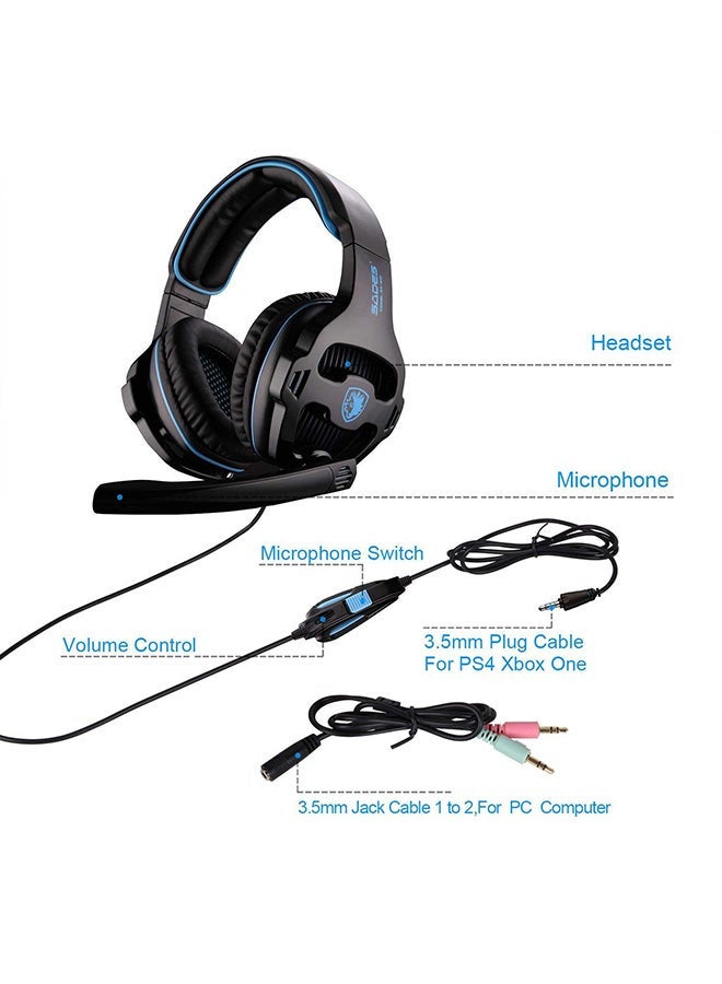Wired Over-Ear Gaming Headphones With Mic