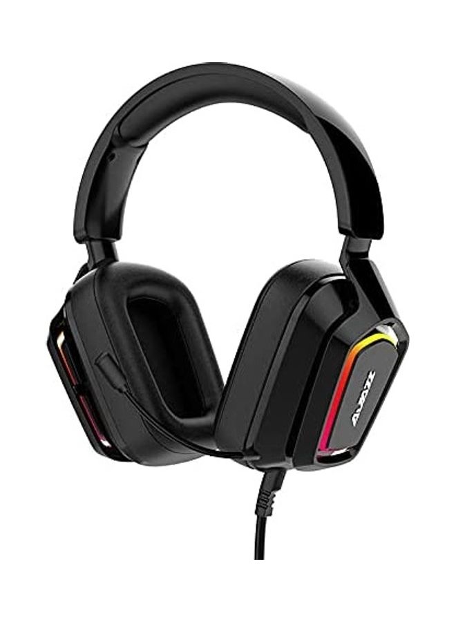 USB 7.1 Surround Sound Headset with RGB Lighting and Telescopic Microphone